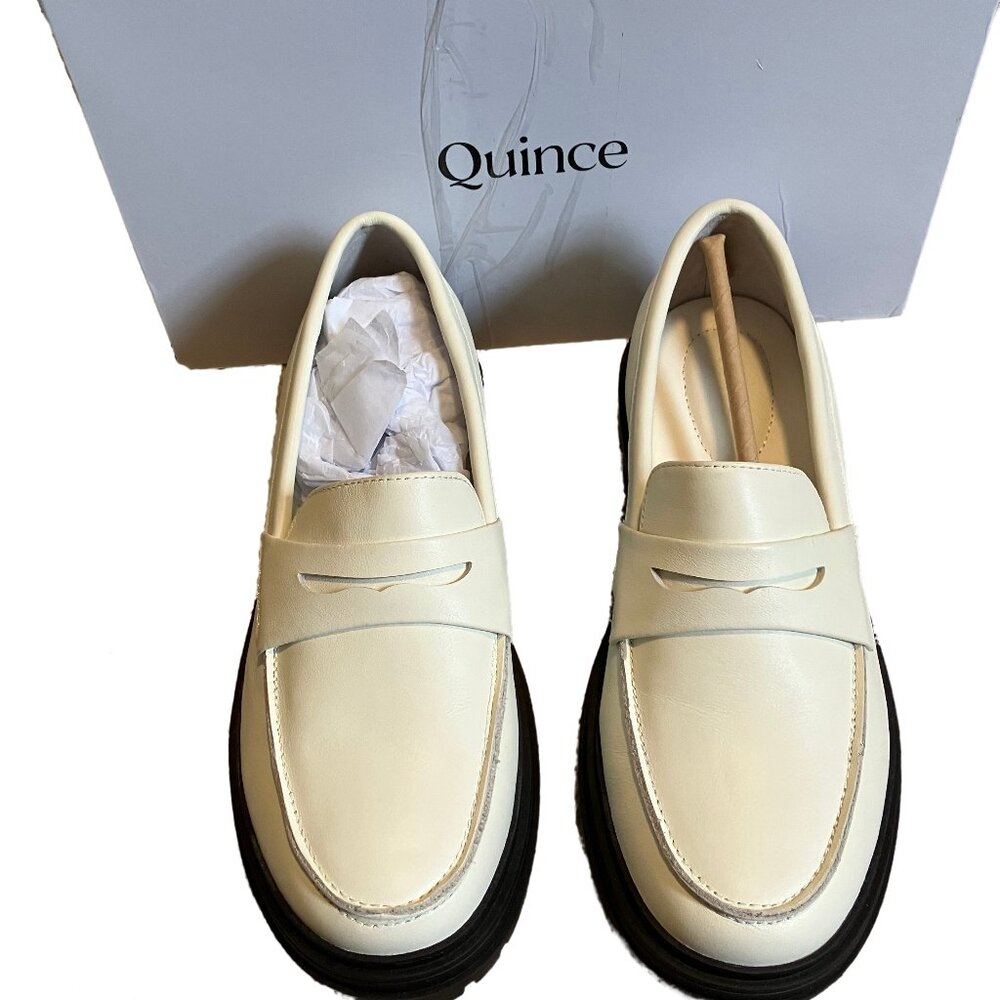 NIB Quince Italian Leather Lug Sole Loafer Size:  7